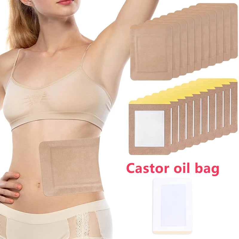 Disposable Self-Adhesive Castor Oil Pack | Navel Belly Patch Castor Oil Patch QXL