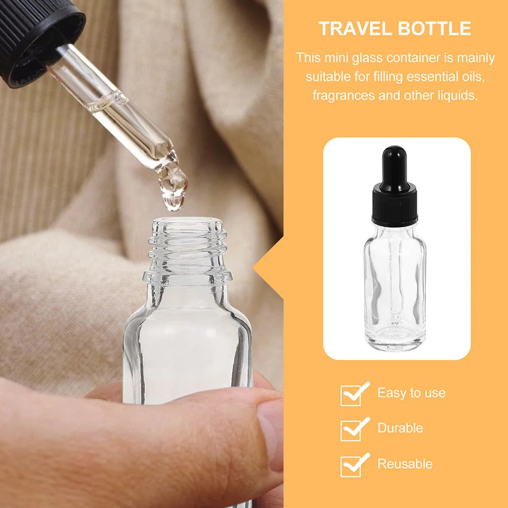 12-Pack 50ml Glass Dropper Bottles for Essential Oils & Perfume Glass Dropper Bottles QXL