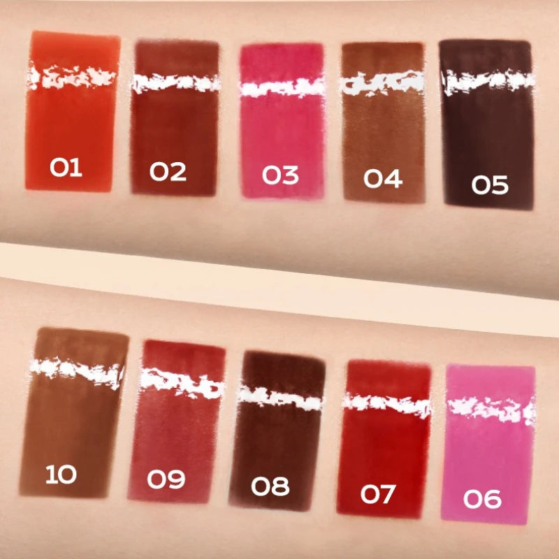 TVLV 10-Color Matte Lip Gloss Set | Long-Lasting Lip Tint Kit Lip Gloss Set QXL