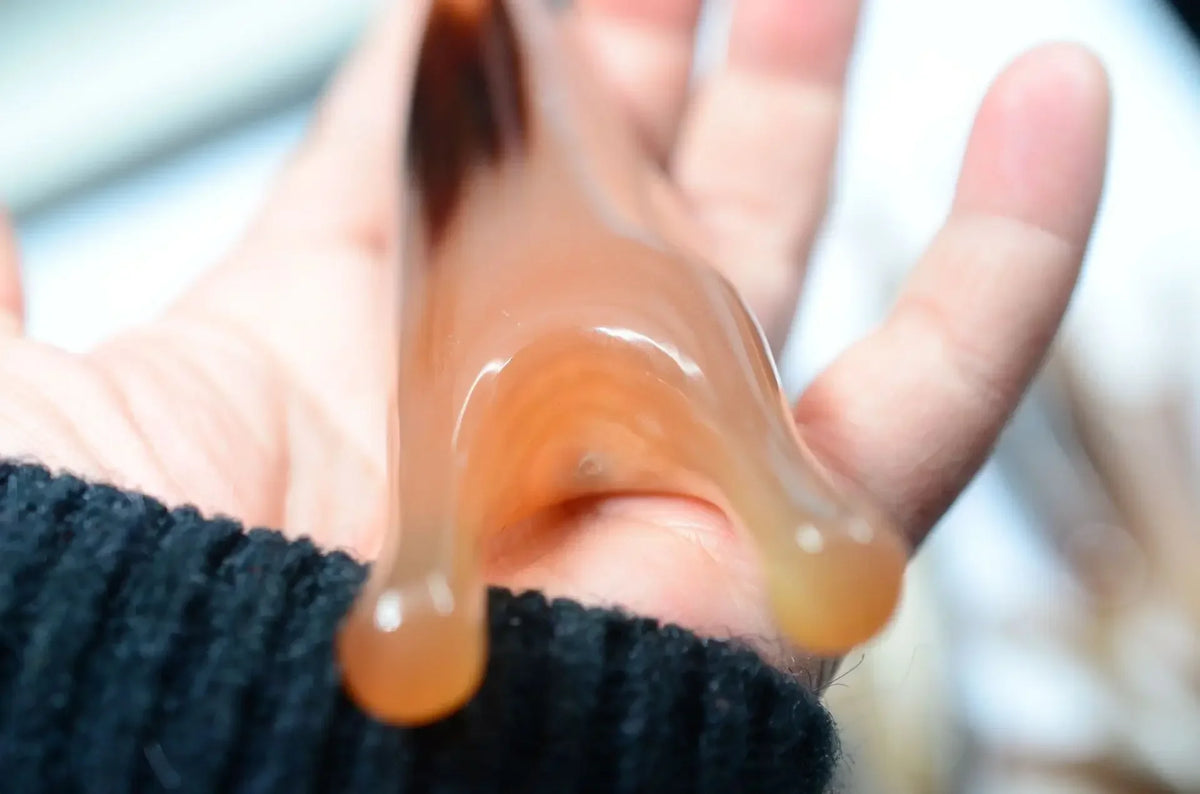 Natural Cow Horn Nose Bridge Gua Sha Massager | Ox Horn Facial Gua Sha Tool QXL