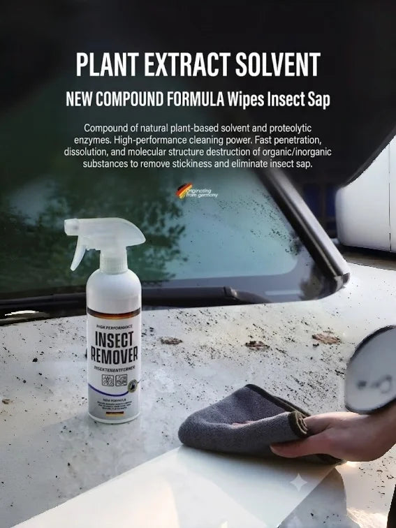 Car Bug Remover Spray 300ml | Non-Corrosive Auto Detailer Car Bug Remover Spray QXL