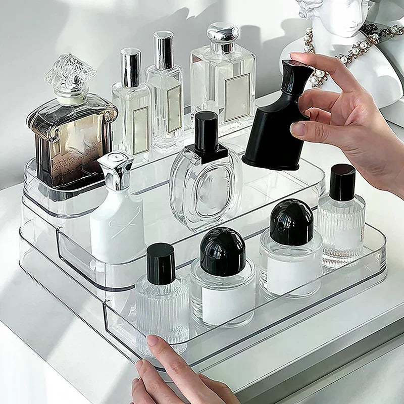 3-Tier Desktop Organizer | Perfume, Cosmetic & Spice Shelf Tiered Desktop Organizer QXL