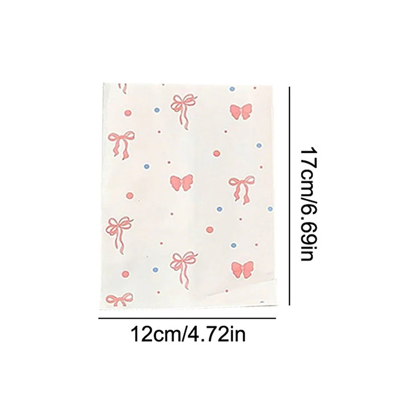 50-Pack Pink Bow Gift Paper Bags 12×17cm | Jewelry & Crafts Gift Paper Bags QXL