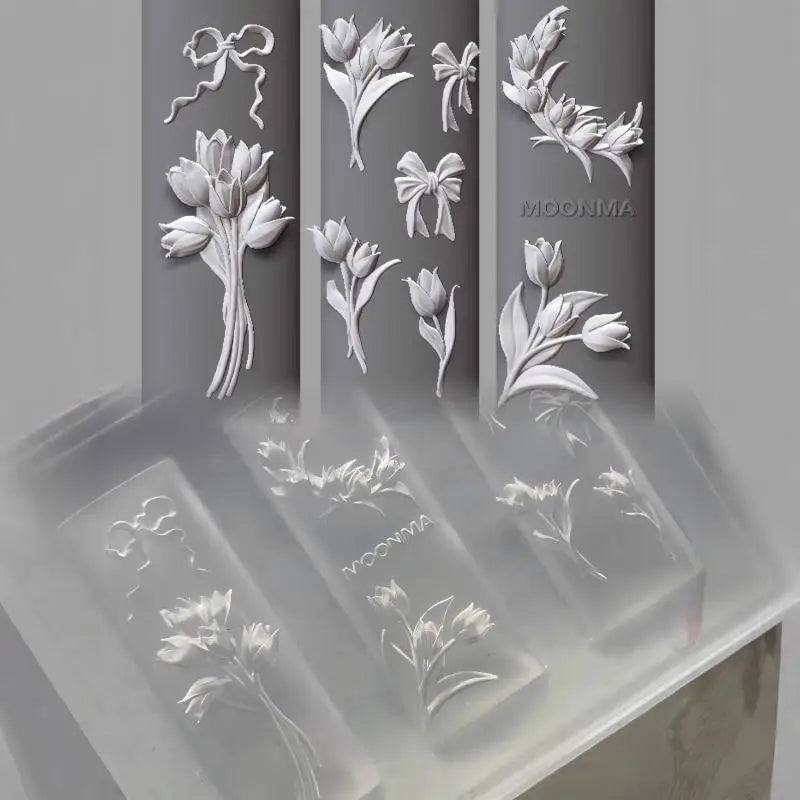 3D Silicone Tulip Flower Nail Art Mold | DIY Nail Charms Nail Art Mold QXL Default Title