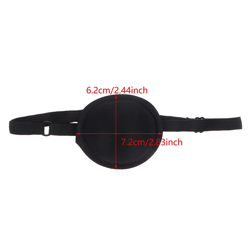 Black Pirate Eye Patch – Adjustable Washable Cosplay Eyepatch Costume Eye Patch QXL 1pc