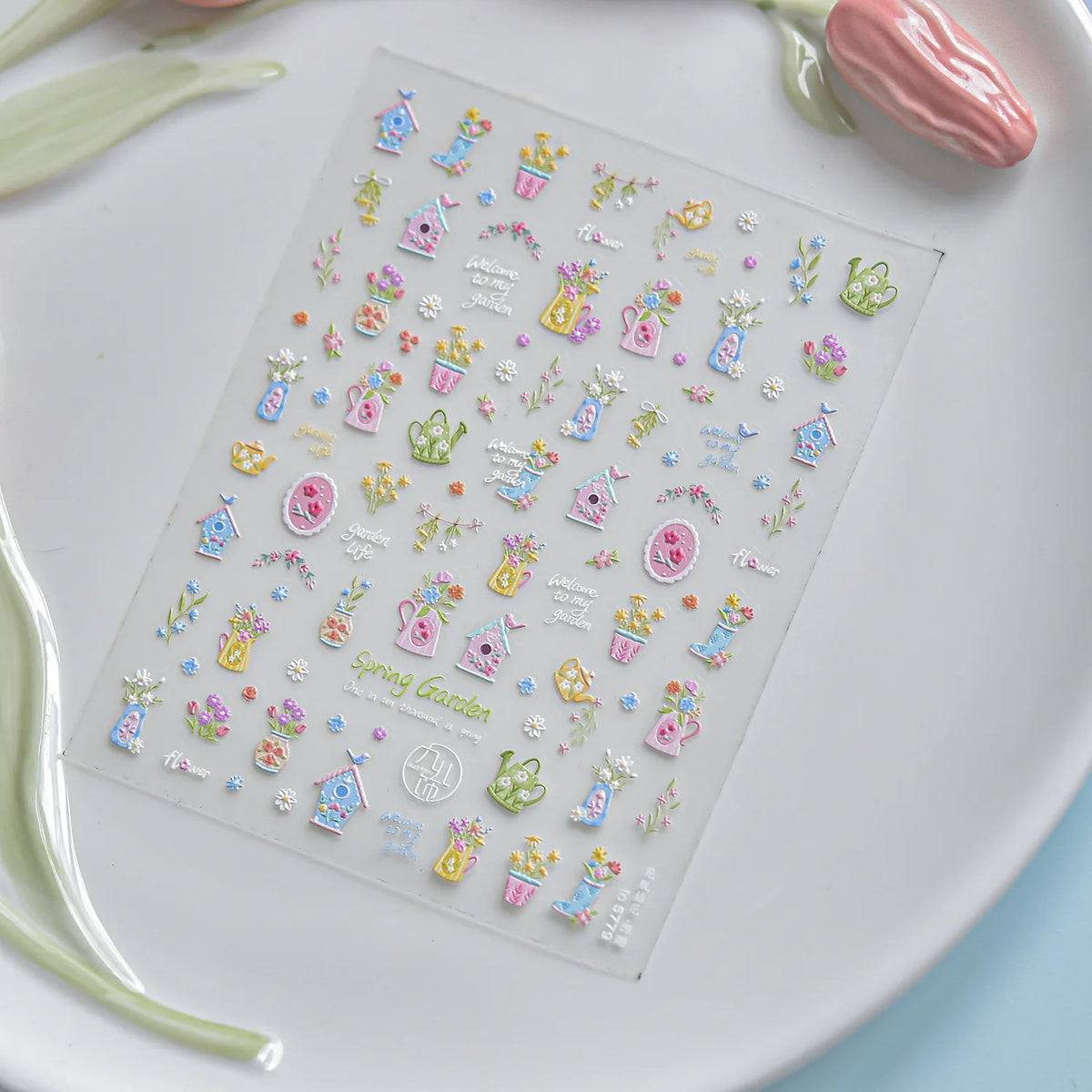5D Spring Garden Nail Stickers | Floral Self-Adhesive Decals Nail Art Stickers QXL to5779