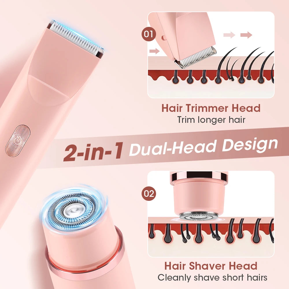 Ms.Dear Dual-Head Women's Electric Shaver & Bikini Trimmer Women's Electric Shaver QXL