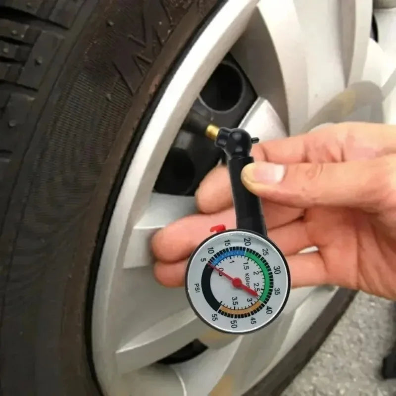Analog Tire Pressure Gauge | 0–50 PSI & BAR | Cars & Bikes Tire Pressure Gauge QXL