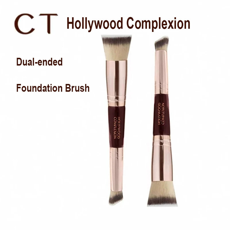 Dual-Ended Foundation Brush | Liquid Powder Concealer Tool Dual-Ended Makeup Brush QXL