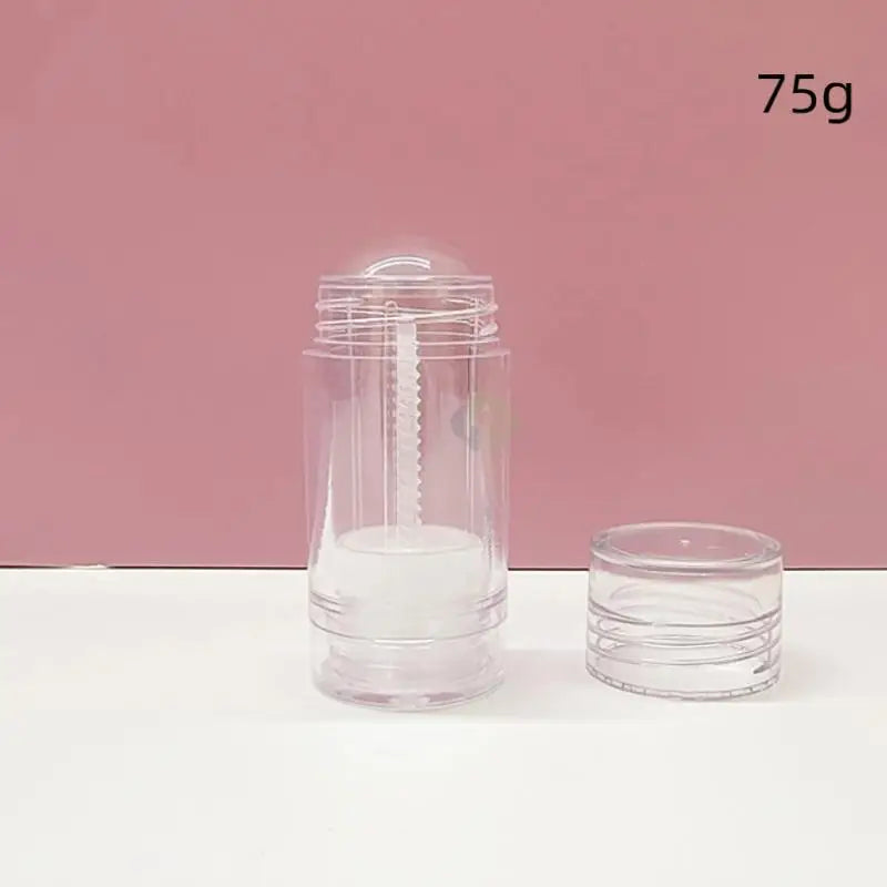 Refillable Twist-Up Balm Tube 40/75g | DIY Deodorant Container Refillable Balm Tube QXL L Transparent