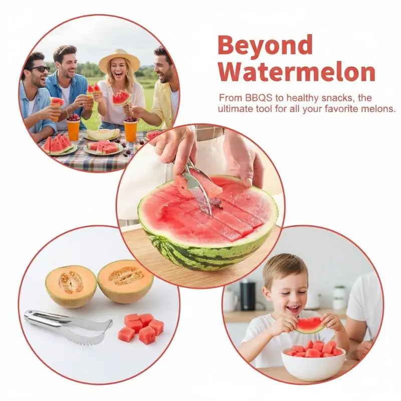 Stainless Steel Windmill Watermelon Slicer & Fruit Cutter Fruit Slicer Tool QXL