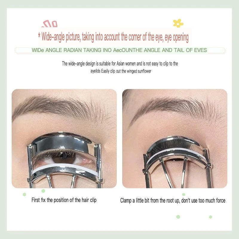 MULOO Wide Angle Portable Eyelash Curler | Metal Makeup Tool Eyelash Curler QXL