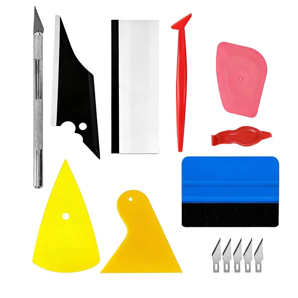Car Window Tint & Vinyl Wrap Tool Kit | PPF Scrapers Set Vinyl Wrap Tool Kit QXL Kit 14pcs