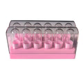 12-Pack Empty Lipstick Tubes & Lip Balm Containers + Storage Box Lipstick Tube Set QXL Pink