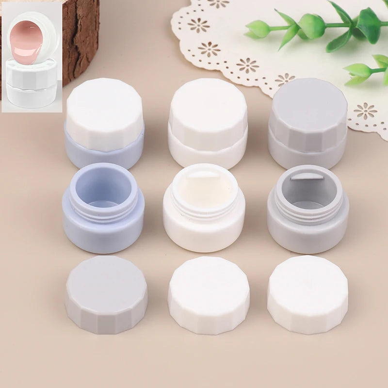 2-Pack 5ml Empty Nail Gel Jars | Polish & UV Glue Storage Nail Gel Jar QXL