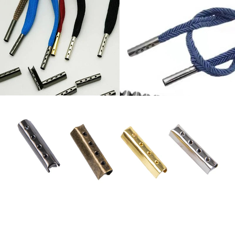Metal Shoelace Aglets 20/50-Pack | DIY Lace Tip Replacements Shoelace Aglets QXL