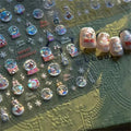 Bronzing Christmas Nail Stickers | Gold Snowball Laser Decals