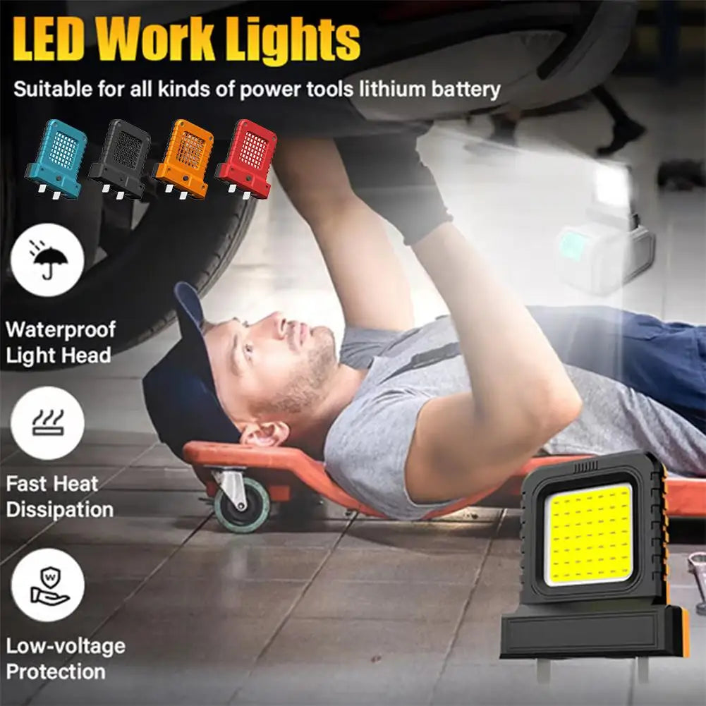 IP67 LED Work Light for Makita, Milwaukee, DeWALT & Bosch LED Work Light QXL