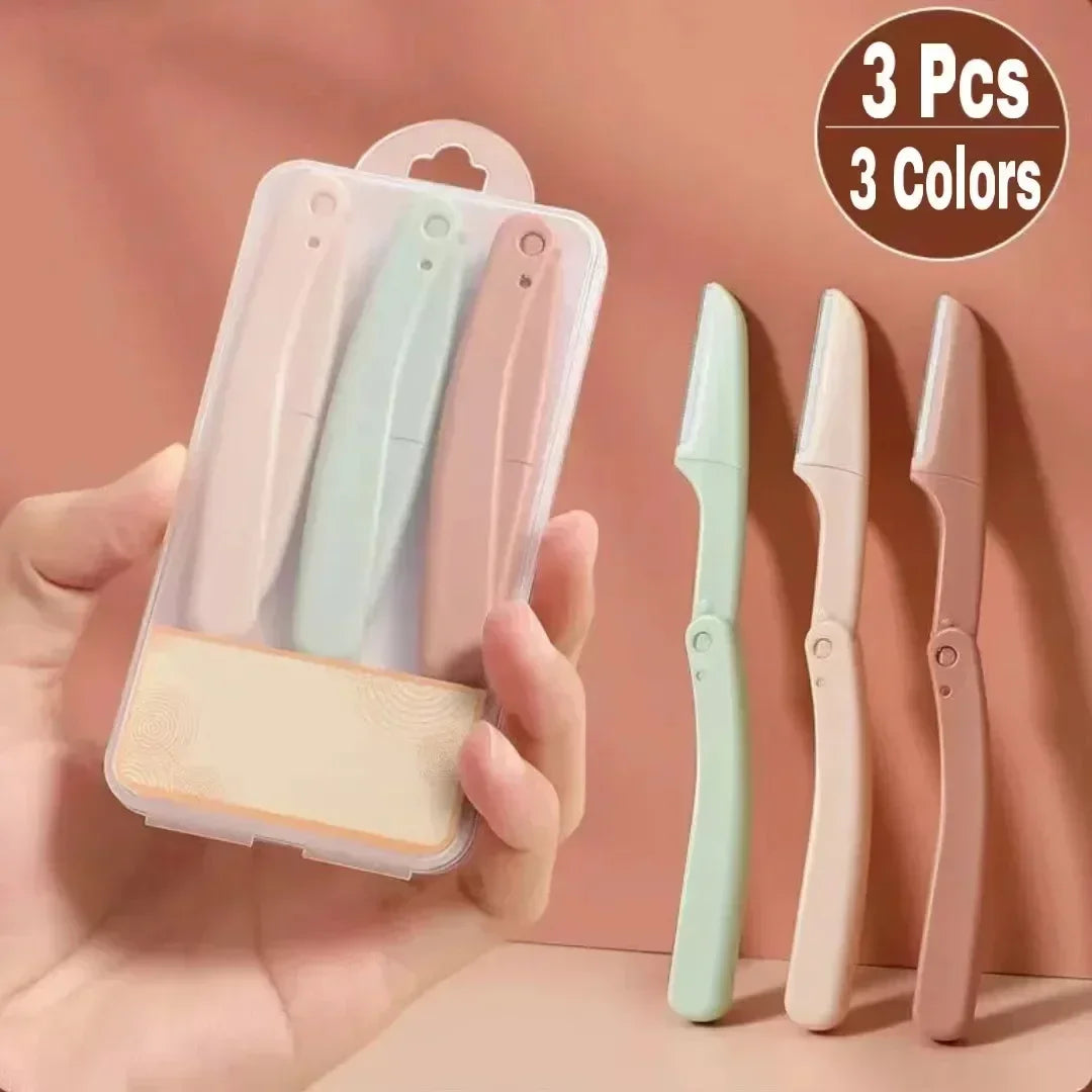 3-Pack Women's Eyebrow & Facial Hair Trimmer Shavers Facial Hair Trimmer QXL