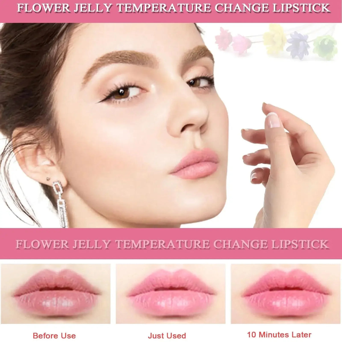 Emaymei 6-Pc Color-Change Jelly Lipstick Set | Moisturizing Balm Color-Change Lipstick Set QXL