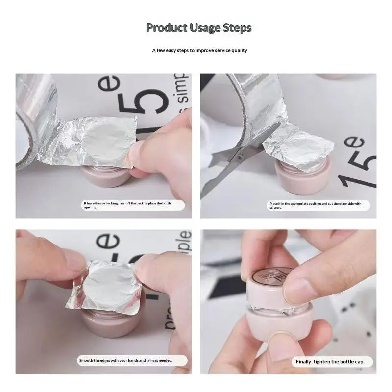 Aluminum Foil Sealing Membrane for Nail Art Jars | Leak-Proof Nail Container Seal QXL