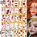Halloween Scar Tattoo Stickers – Waterproof Temporary Body Art Temporary Tattoo Stickers QXL C-30PCS