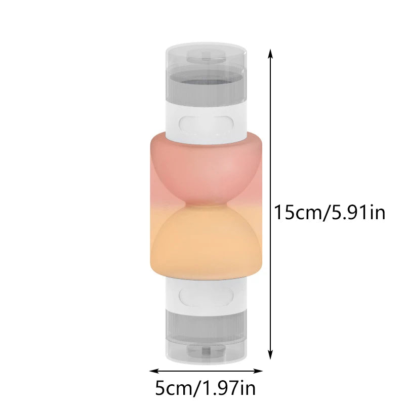 Refillable Silicone Squeeze Travel Bottles – Leak-Proof Duo Travel Toiletry Bottles QXL