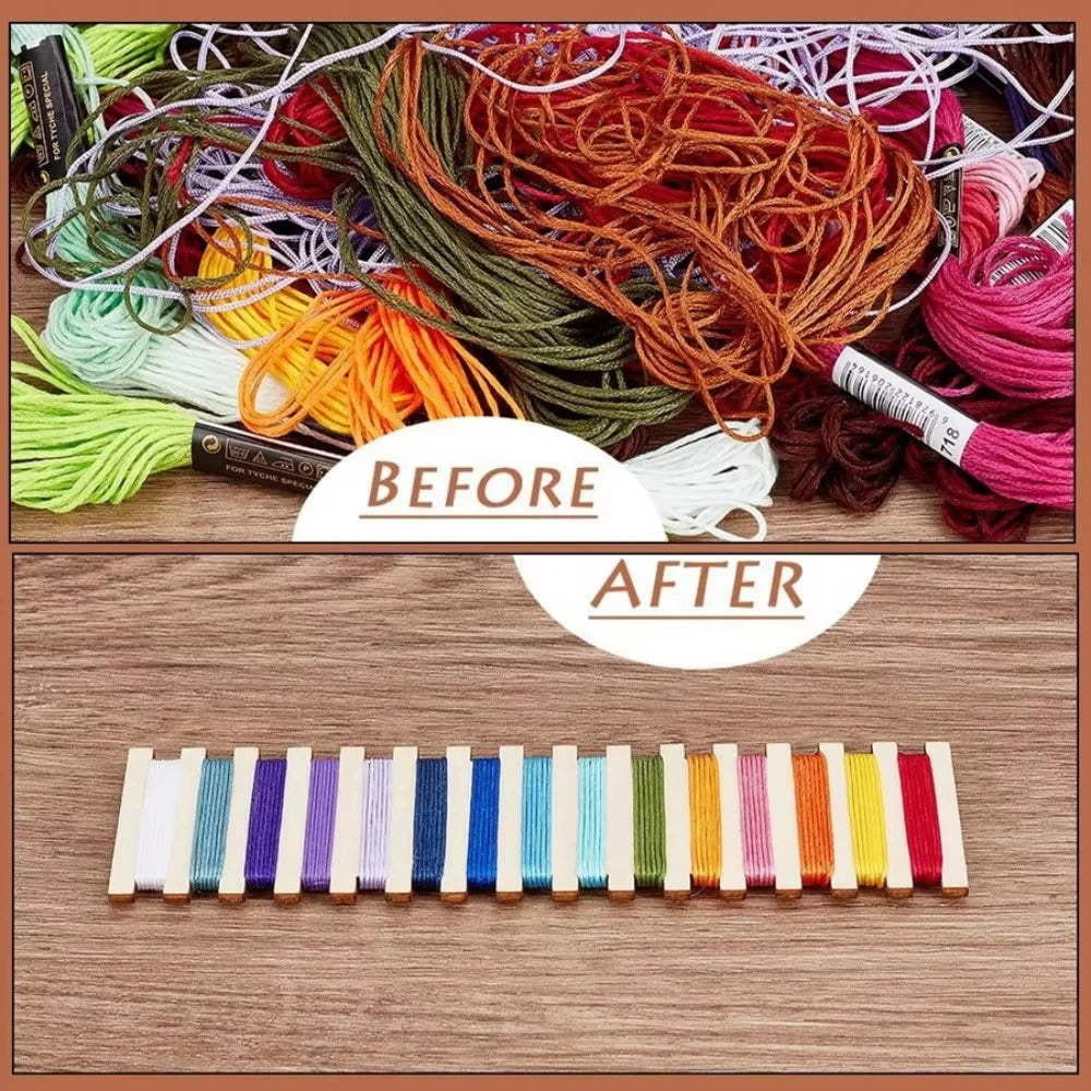Wooden Embroidery Floss Organizer Boards | 5 or 10-Pack Thread Organizer Board QXL