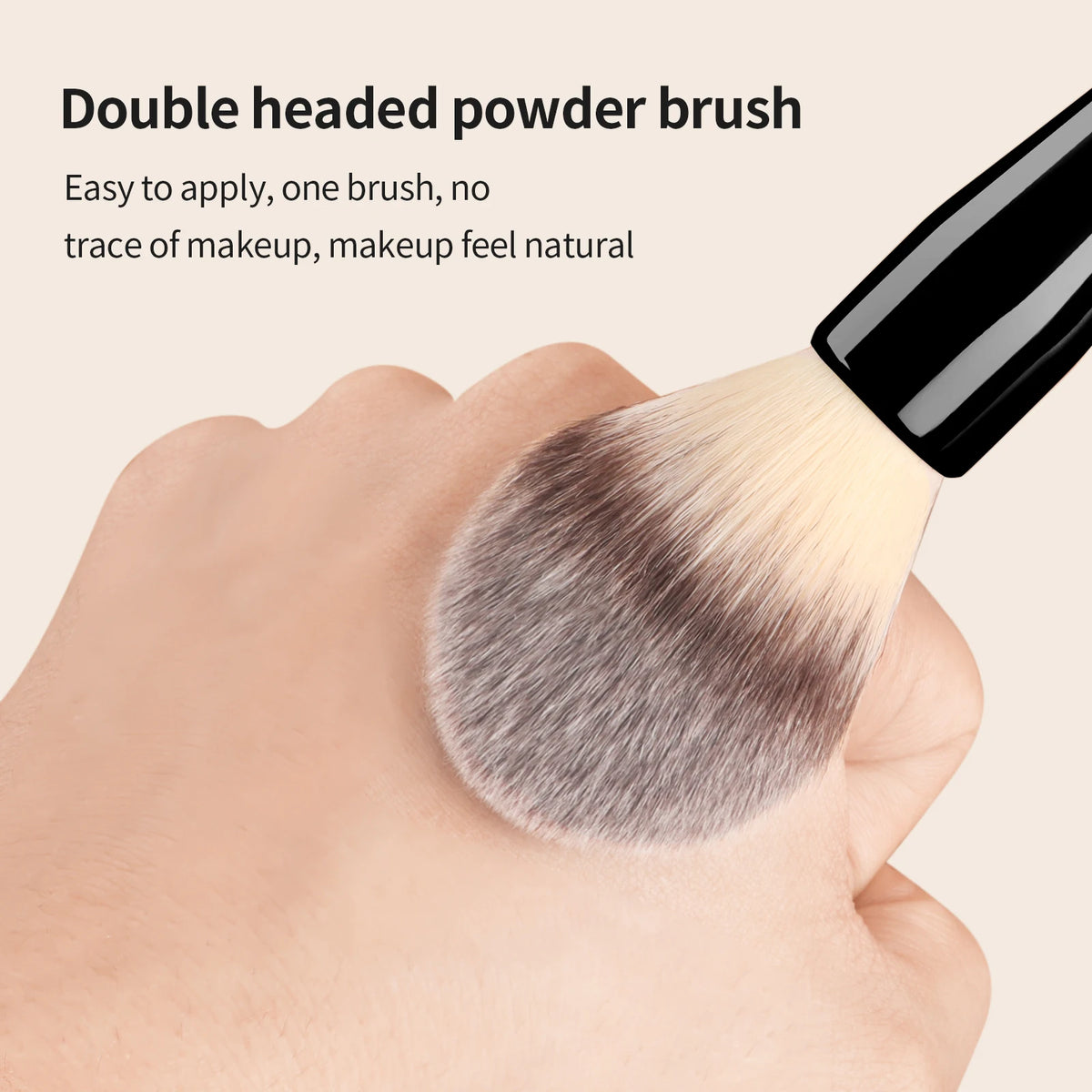 2-Pc Double-Headed Makeup Brush Set | Contour & Blush Combo Makeup Brush Set QXL