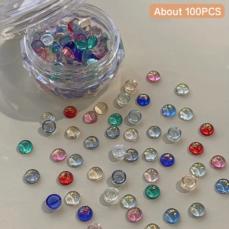 Mermaid Bubble Bead Nail Decorations – Candy Macaron Colors Nail Art Decorations QXL 4.0mm