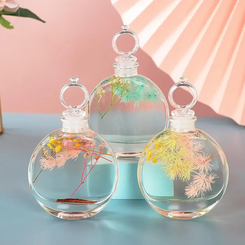 100ml Round Glass Bottle with Stopper | Perfume & Essential Oils Glass Perfume Bottle QXL