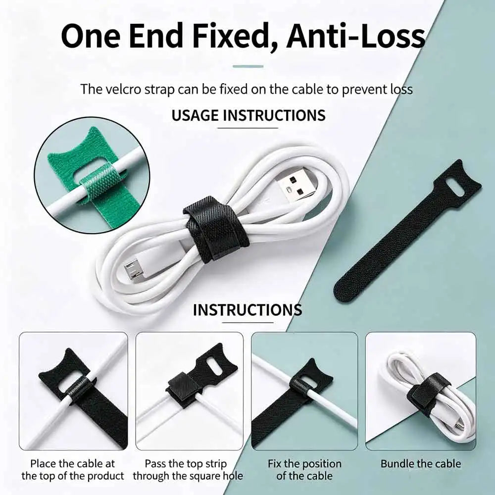 100-Pack Reusable Nylon Cable Ties | Wire Organizer Straps Reusable Cable Ties QXL