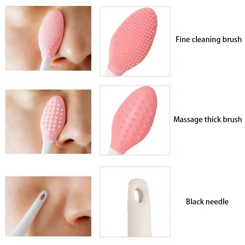 Silicone Face Exfoliating Cleansing Brush | Nose & Pore Tool Facial Cleansing Brush QXL