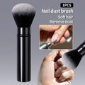 Soft Nail Dust Brush | Black Aluminium Handle Manicure Tool Nail Dust Brush QXL black