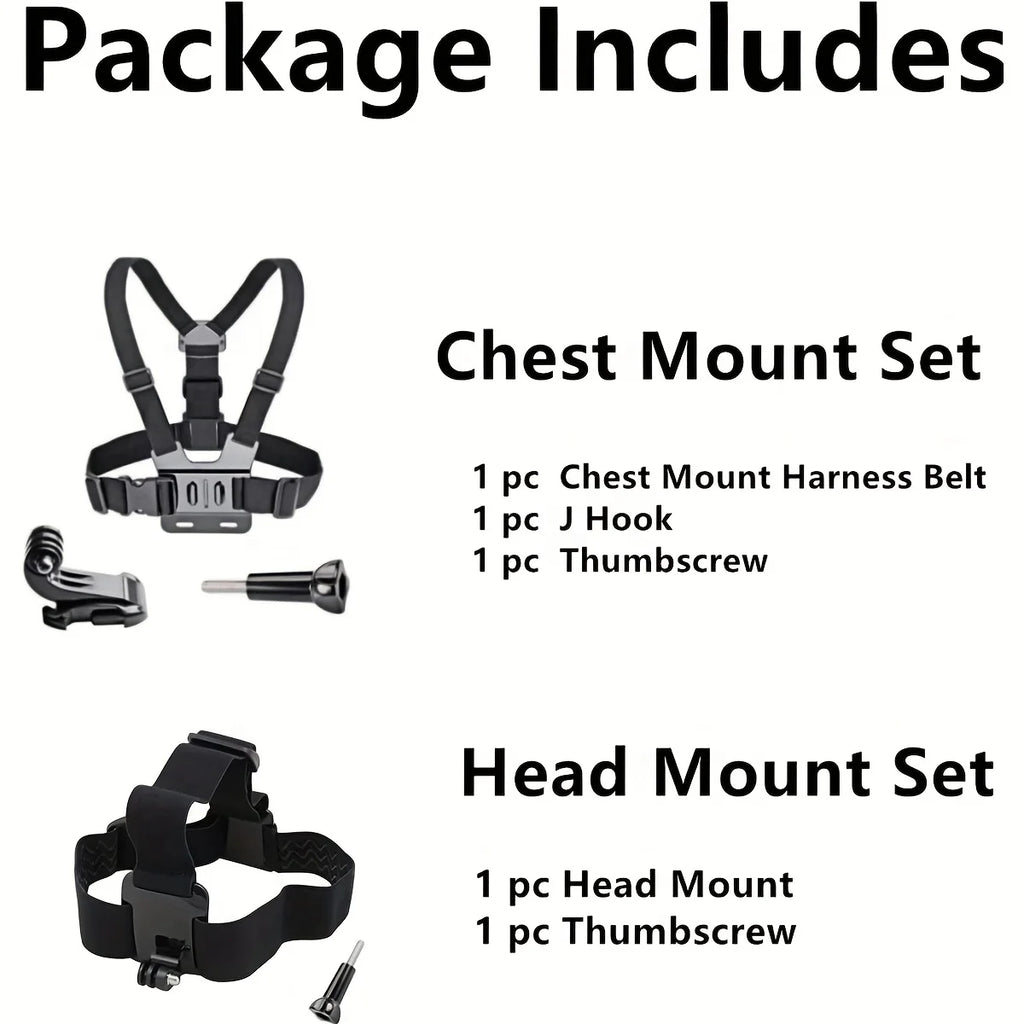 Chest & Head Mount Stabilizer for Action Cameras & Camcorders Camera Mount Stabilizer QXL