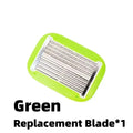 Manual Head Shaver | 8-Blade Razor for Head, Legs & Armpits Manual Body Shaver QXL green-blade-1pcs
