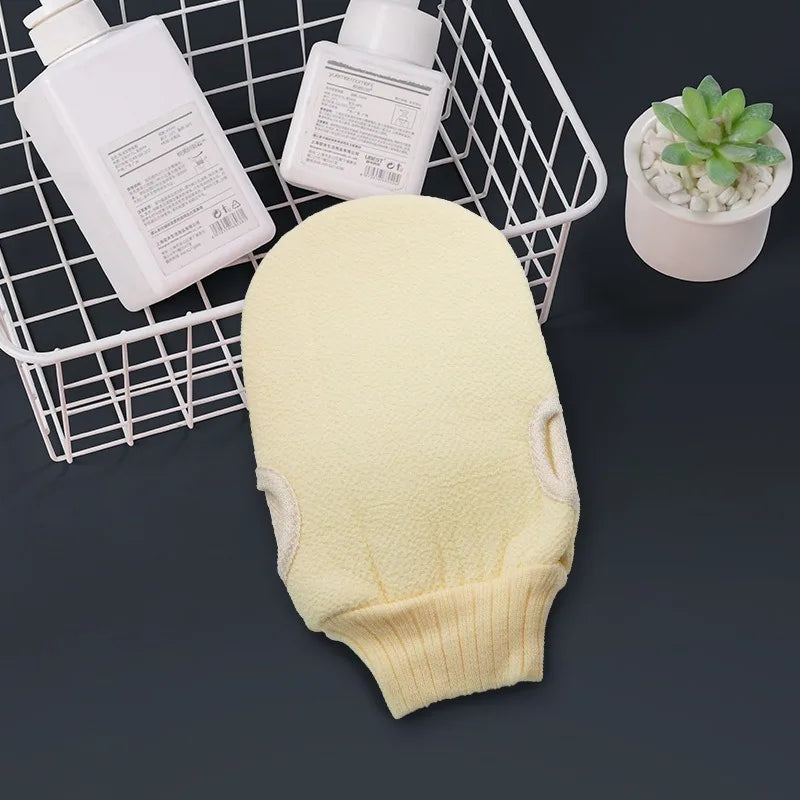 Double-Sided Exfoliating Bath Gloves | Coarse Scrubbing Mitts Exfoliating Bath Gloves QXL