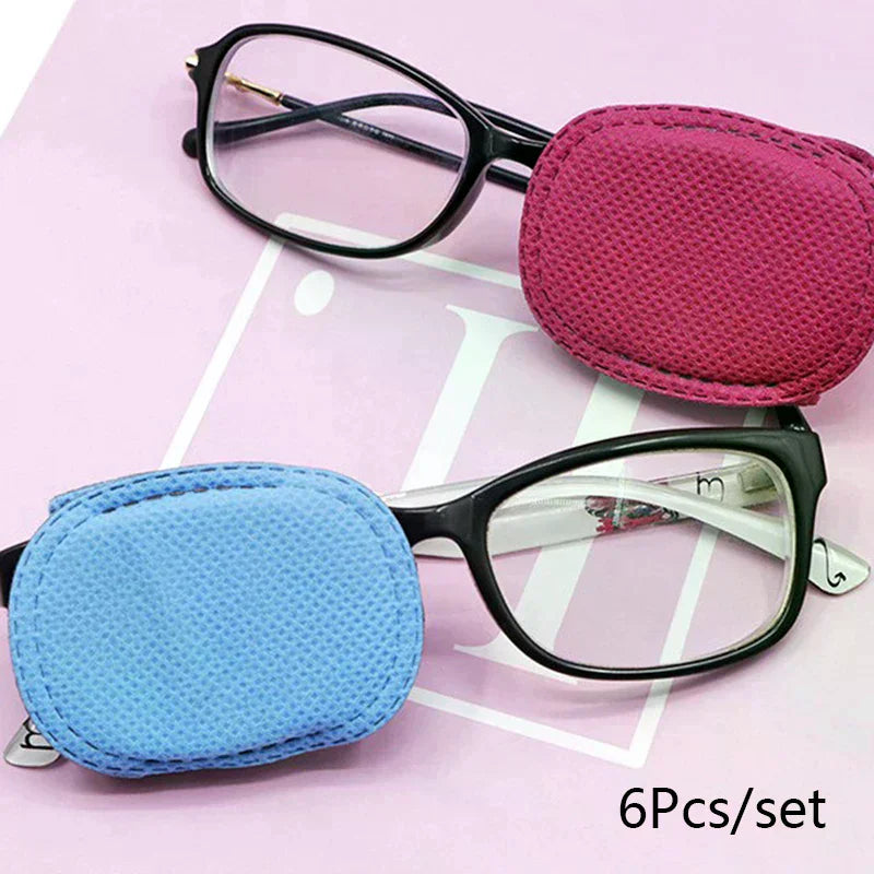 6-Pack Kids Eyeglass Eye Patches | Soft Reusable Non-Woven Kids Eye Patch QXL