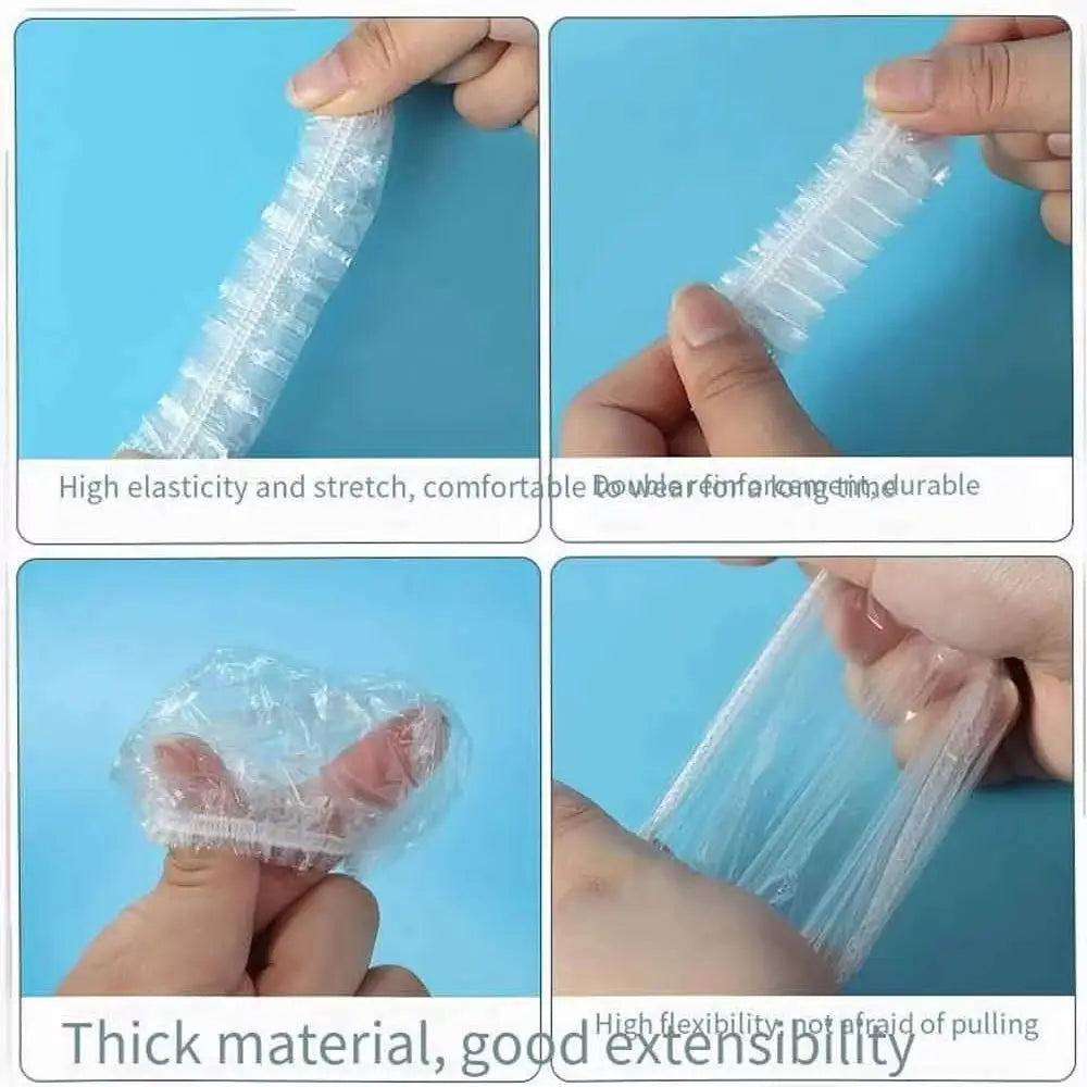 Disposable Transparent Ear Covers for Salon | 100/200/500 Pack Disposable Ear Covers QXL