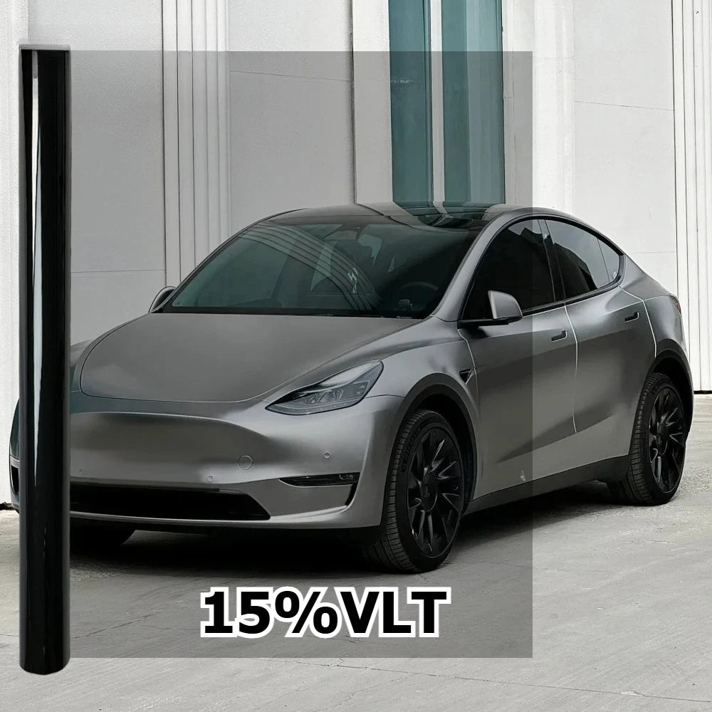 Black Car Window Tint Film 50x300cm | 1%–70% VLT UV Block Window Tint Film QXL 15 50x300CM