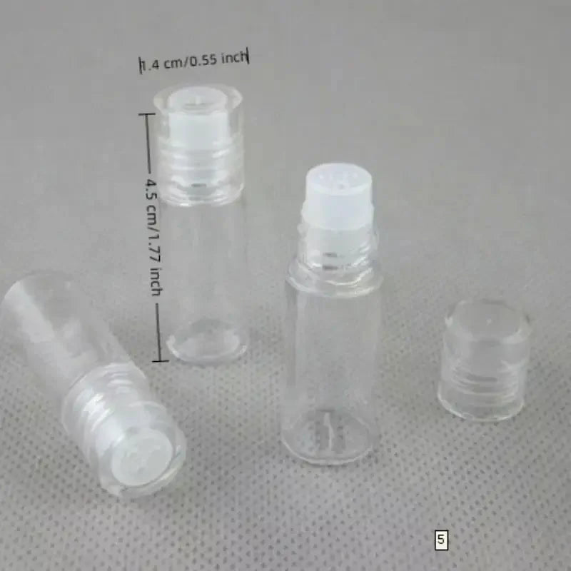 5-Pack 3ml Clear Refillable Loose Powder Sifter Bottles Powder Sifter Bottle QXL