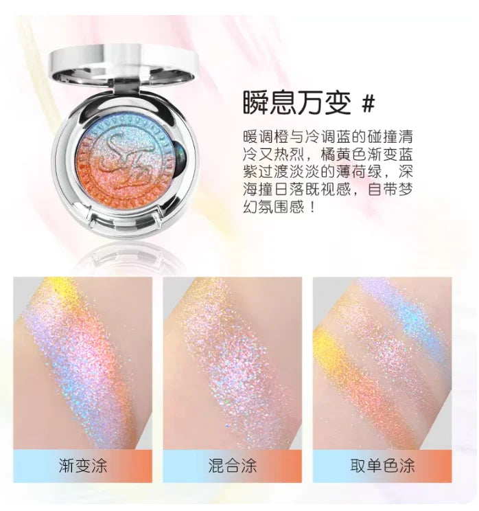 Chameleon Gradient Sparkle Eyeshadow | Sheen Effect Highlighter Sparkle Eyeshadow QXL 03
