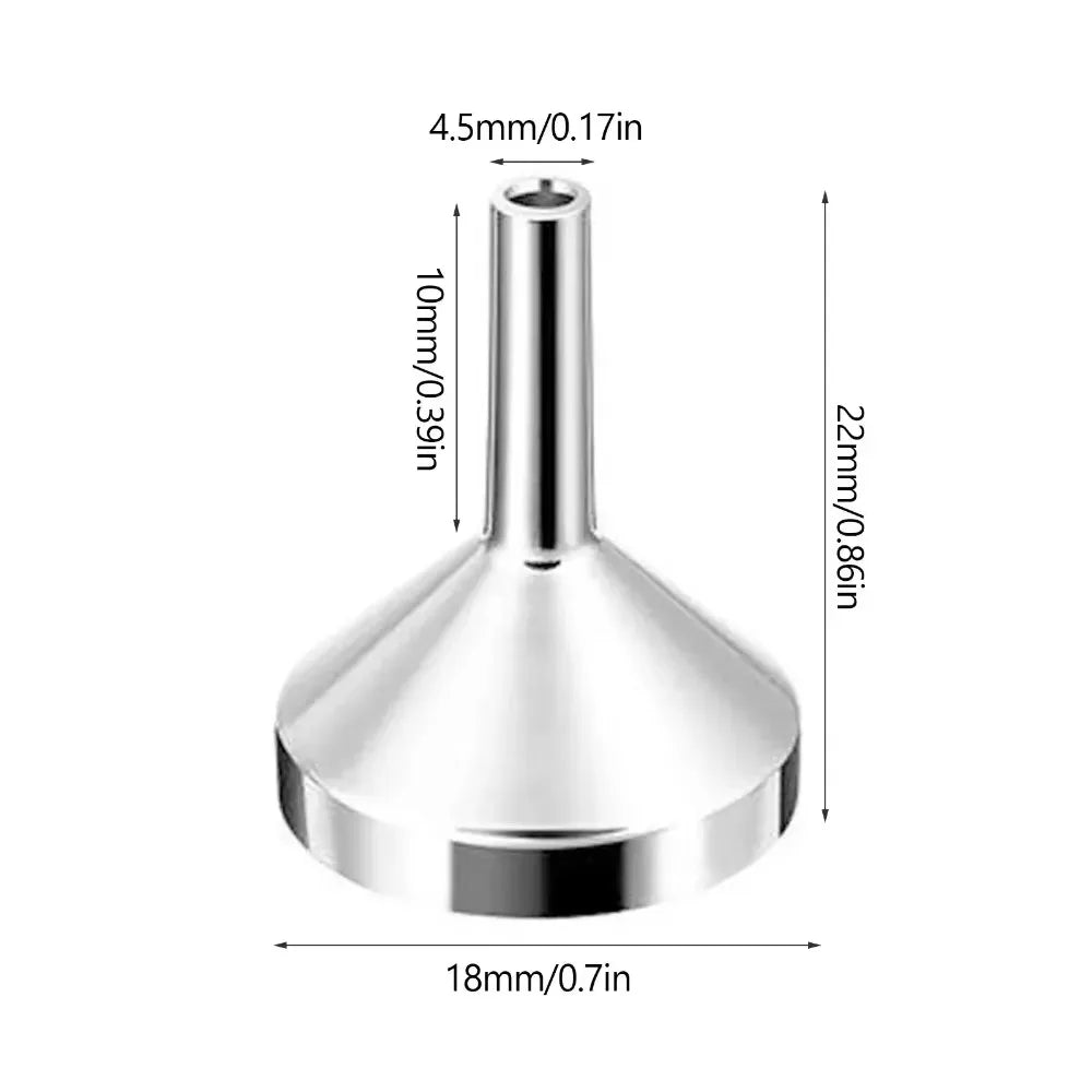 5-Pack Mini Metal Funnels for Perfume & Liquid Transfer Perfume Transfer Funnel QXL