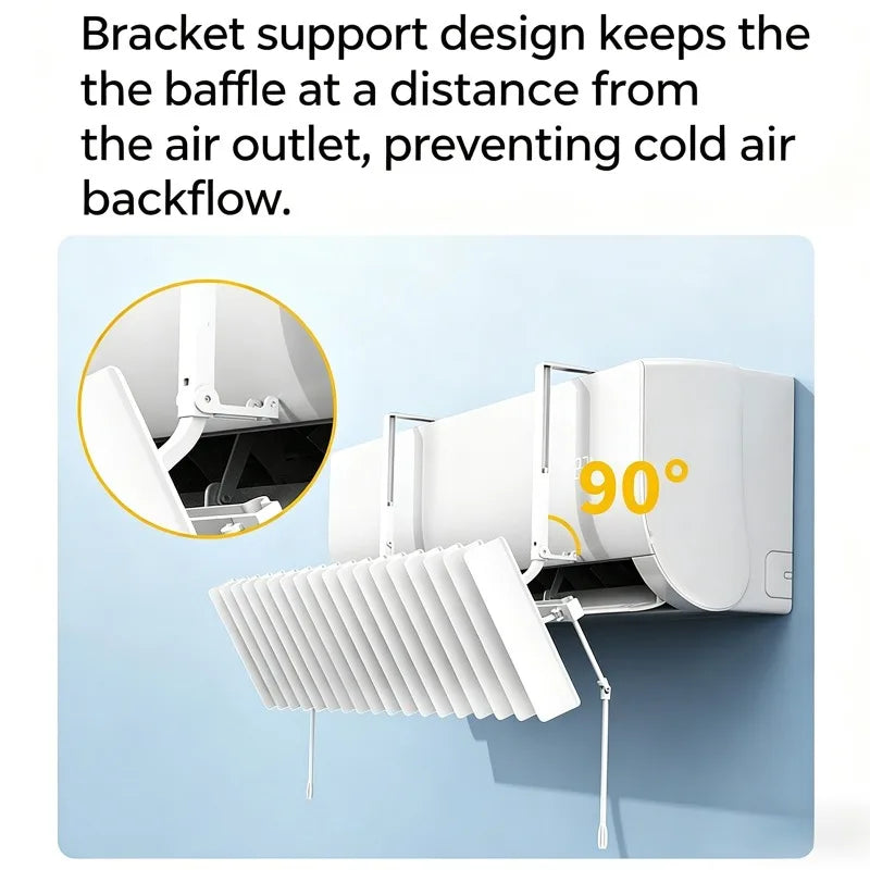 Adjustable AC Wind Deflector | Wall-Mount Air Louver Guide AC Wind Deflector QXL