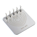 Heart 2-in-1 Nail Holder & Mixing Palette | Alloy Nail Stand Nail Art Stand QXL 2