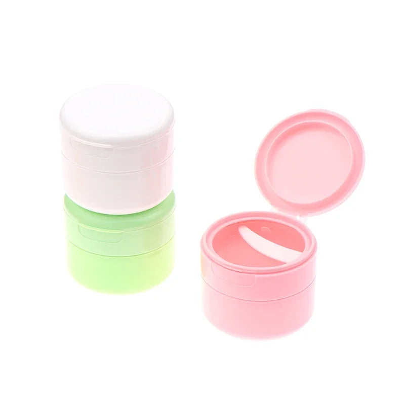 Refillable Flip-Cover Cream Jar with Spoon 100g / 150g Refillable Cosmetic Jar QXL