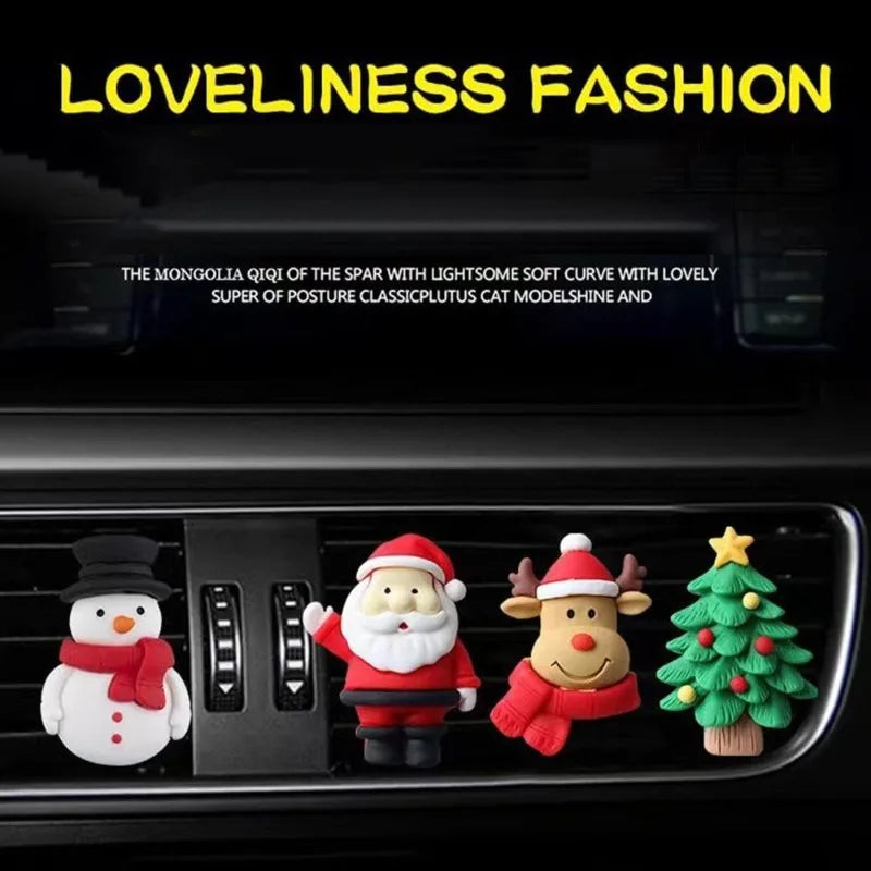 3D Christmas Car Air Vent Aromatherapy Clip | Santa & Resin Car Air Freshener Clip QXL