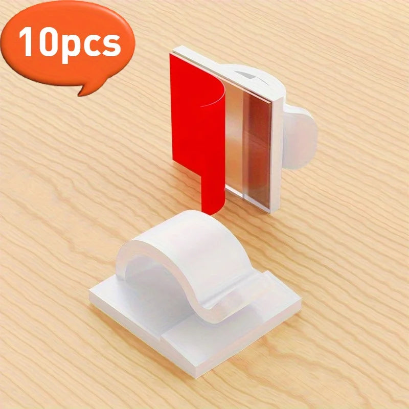 Adhesive Cable Clips | Wall Wire Holders for Cable Management Adhesive Cable Clips QXL White