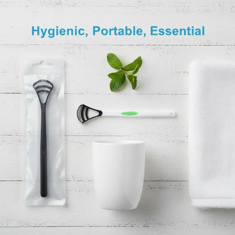 Silicone Tongue Scraper | Double-Sided Ergonomic Oral Care Tool Tongue Scraper QXL