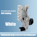 360° Motorcycle Handlebar Cup Holder | Universal Bottle Cage Handlebar Cup Holder QXL WHITE